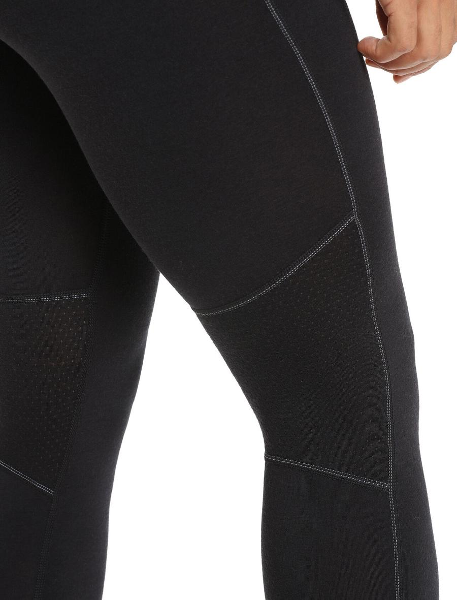 Icebreaker BodyfitZone™ Merino 200 Zone Thermal Női Leggings Fekete | HU 1540PJJQ